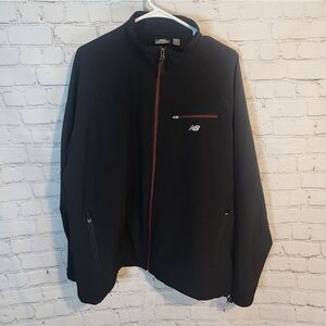 Men's New Balance Full Zip Black Sweater, Size Large